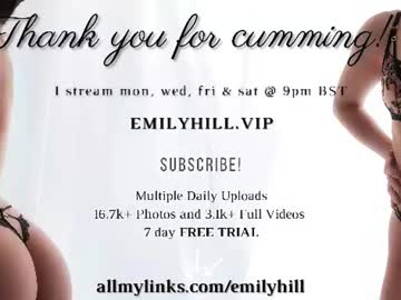 Emily Hill, live webcam girl, age 28, from GB, streaming now, british, lush